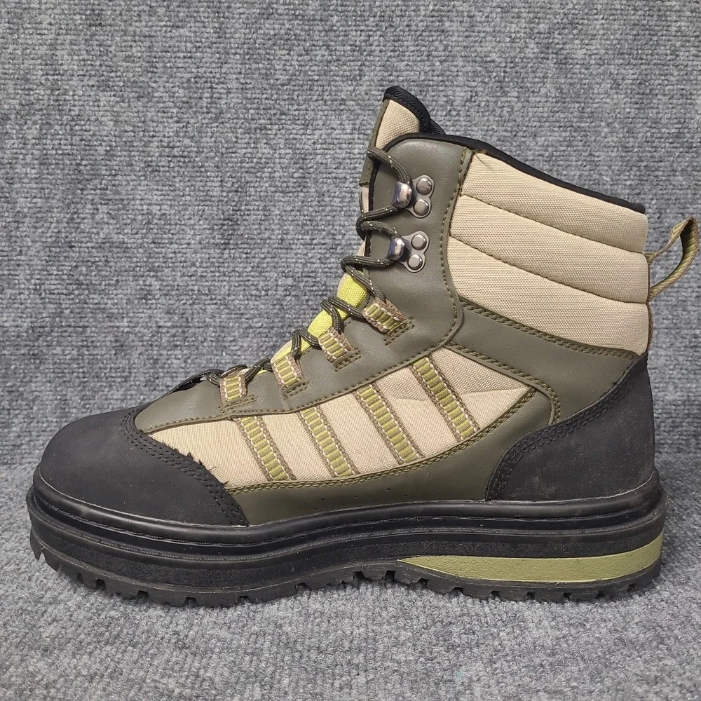 Orvis Encounter Wading Boots Mens US 12 Olive Green Vibram Sole 16FO